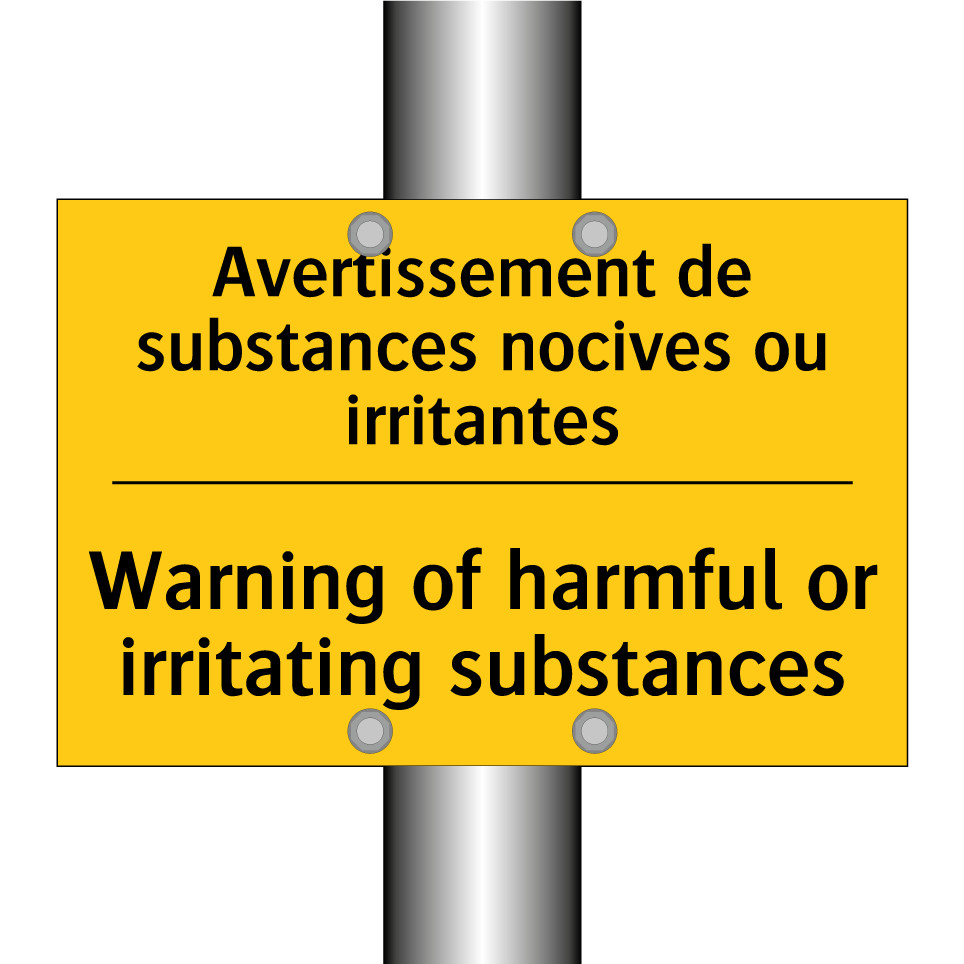 Avertissement de substances nocives /.../ - Warning of harmful or irritating /.../