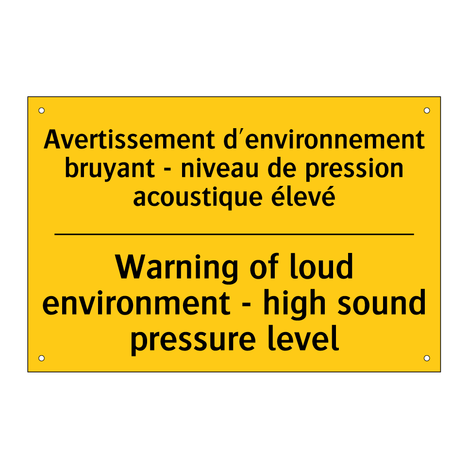 Avertissement d'environnement /.../ - Warning of loud environment - /.../