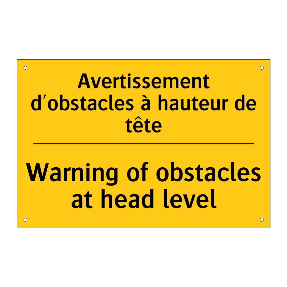 Avertissement d'obstacles à hauteur /.../ - Warning of obstacles at head level /.../