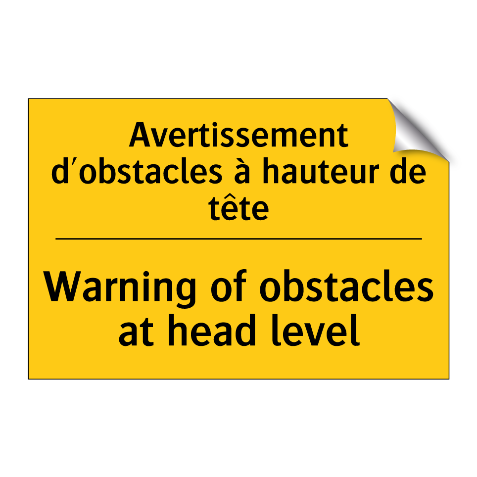 Avertissement d'obstacles à hauteur /.../ - Warning of obstacles at head level /.../