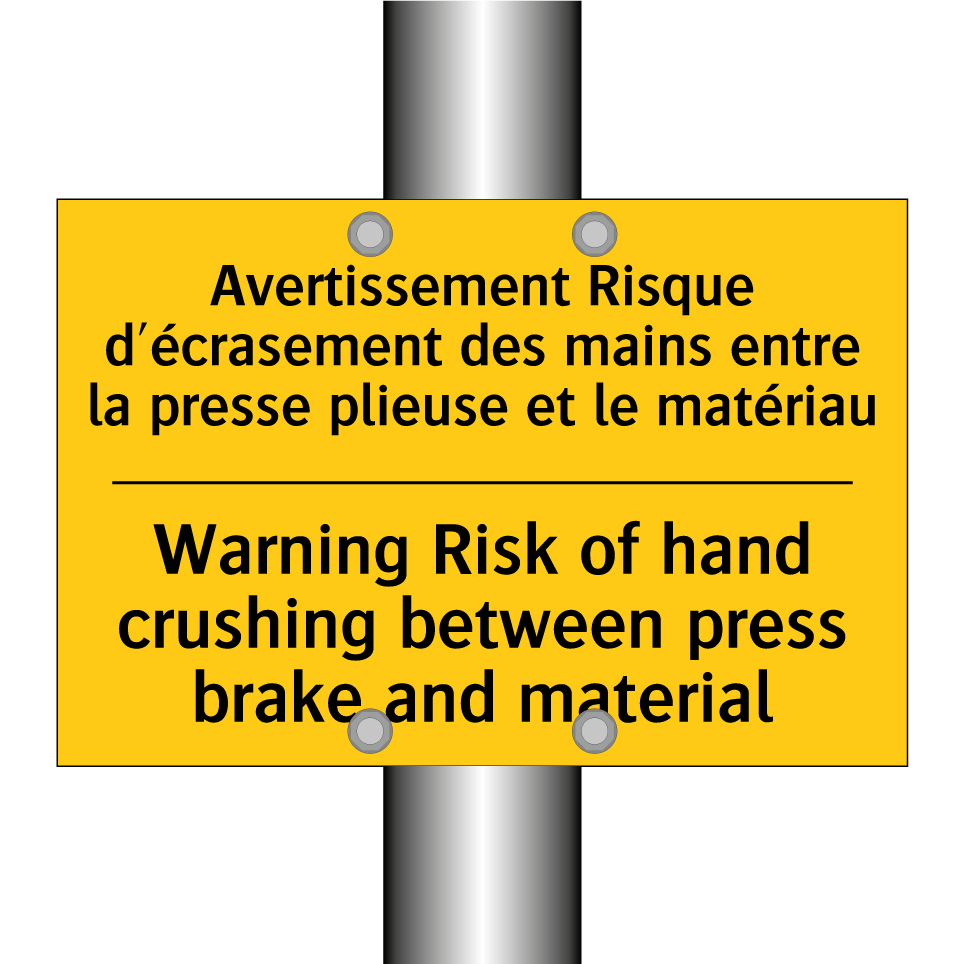 Avertissement Risque d'écrasement /.../ - Warning Risk of hand crushing /.../