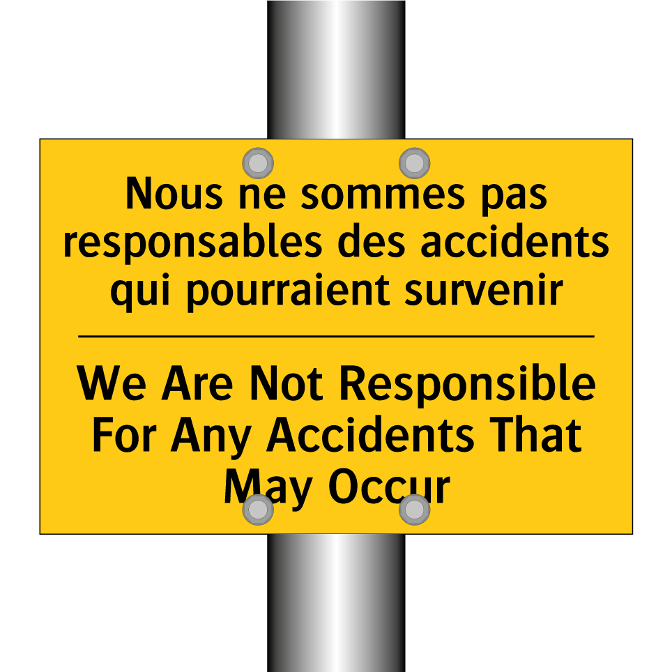 Nous ne sommes pas responsables /.../ - We Are Not Responsible For Any /.../