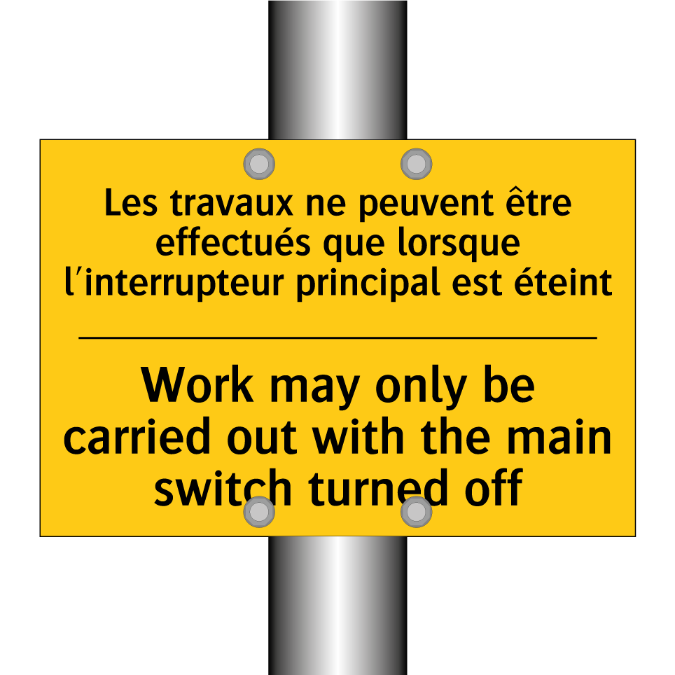 Les travaux ne peuvent être effectués /.../ - Work may only be carried out with /.../
