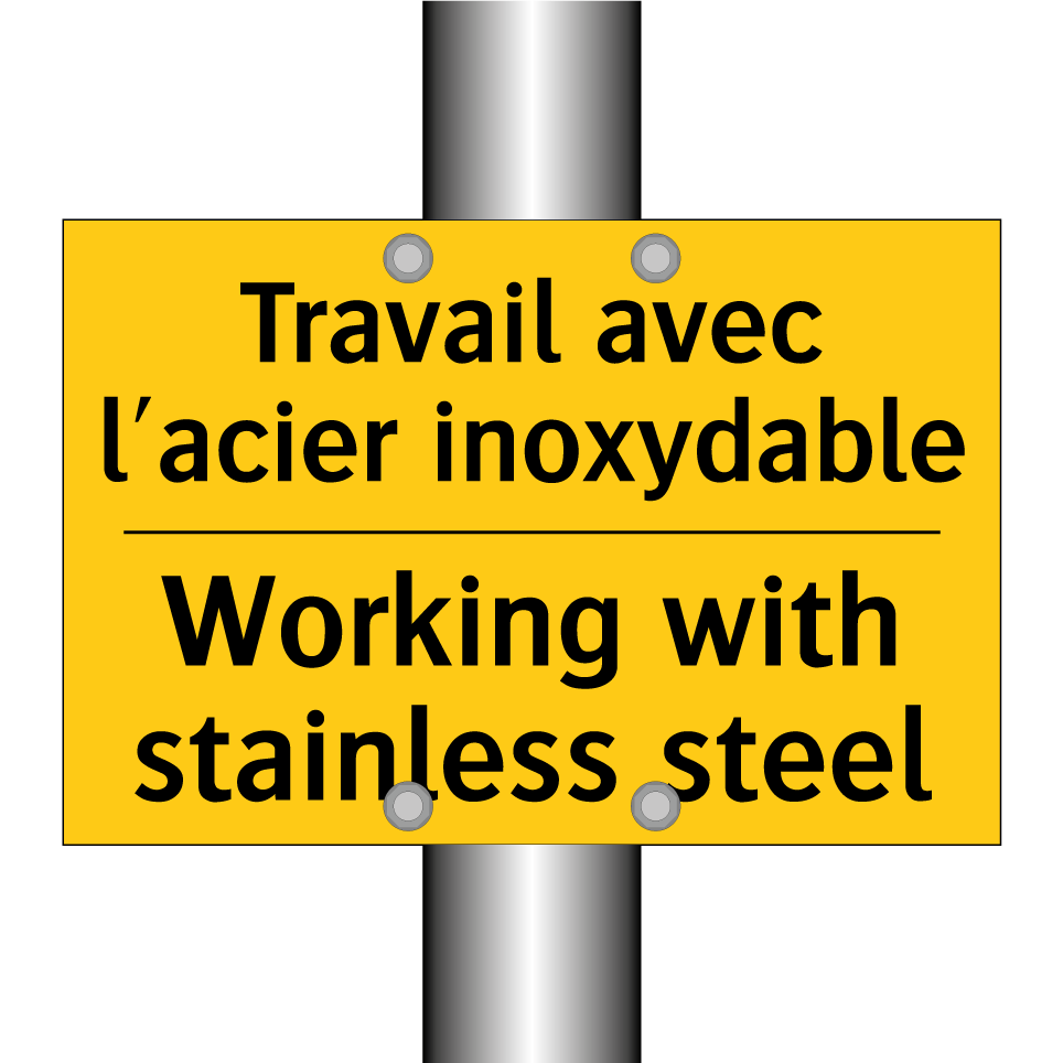 Travail avec l'acier inoxydable /.../ - Working with stainless steel