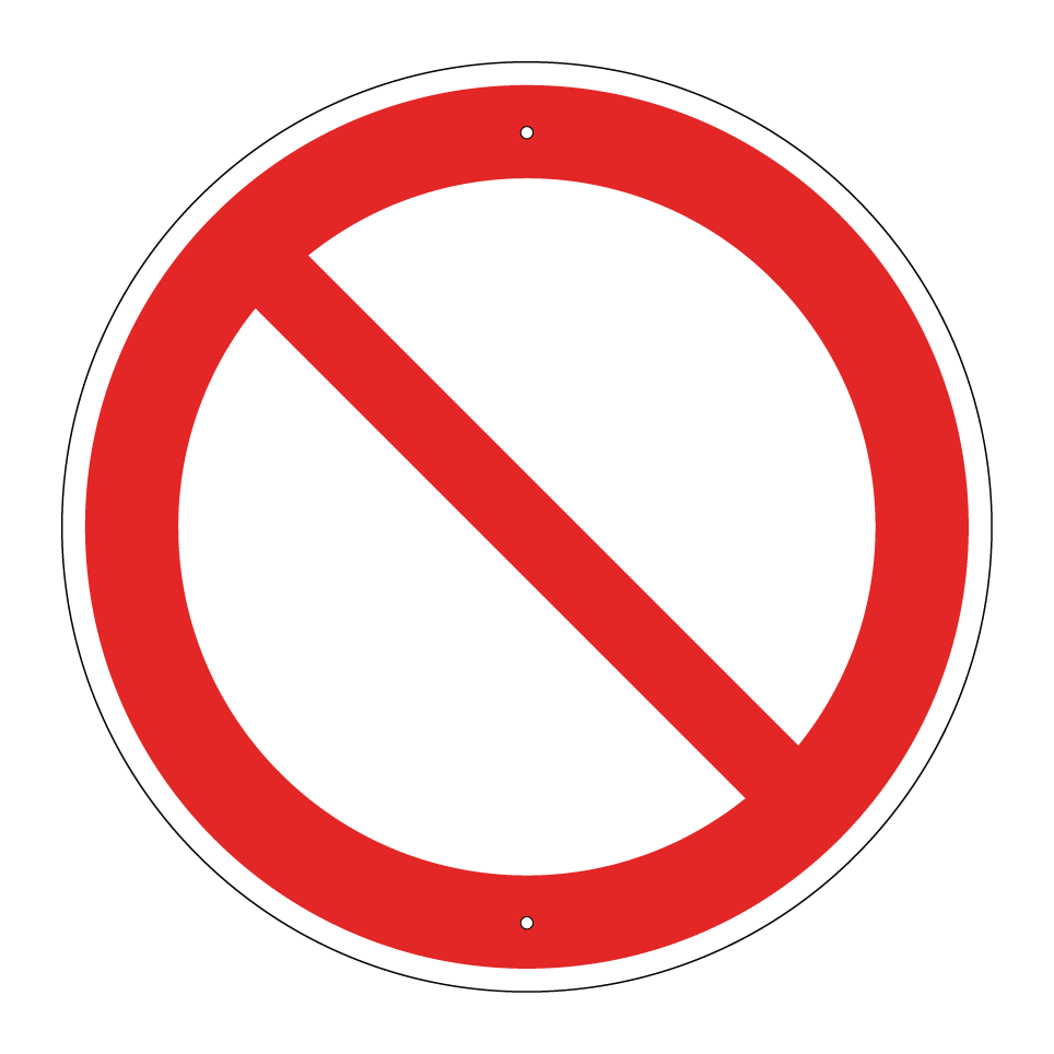 P001 Allgemeines Verbotszeichen