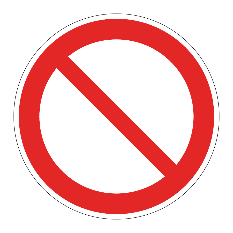 P001 Allgemeines Verbotszeichen