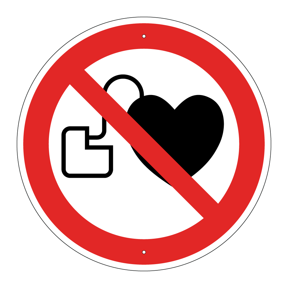 P007 Interdit aux personnes porteuses d’un stimulateur cardiaque