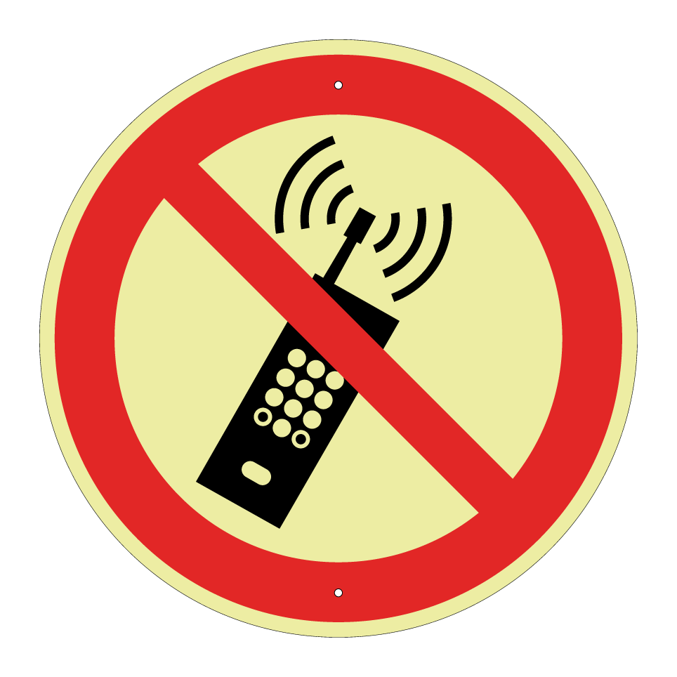 P013 Eingeschaltete Mobiltelefone verboten