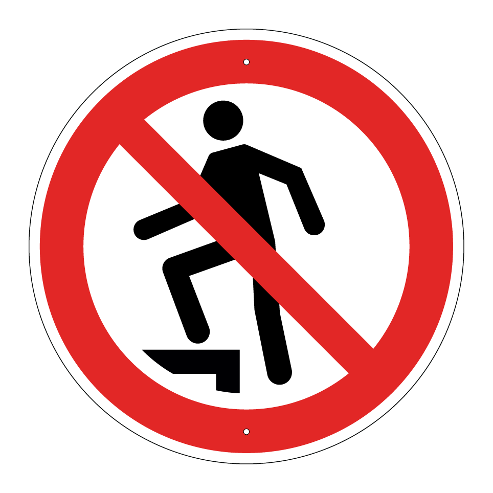 P019 Interdiction de marcher sur la surface