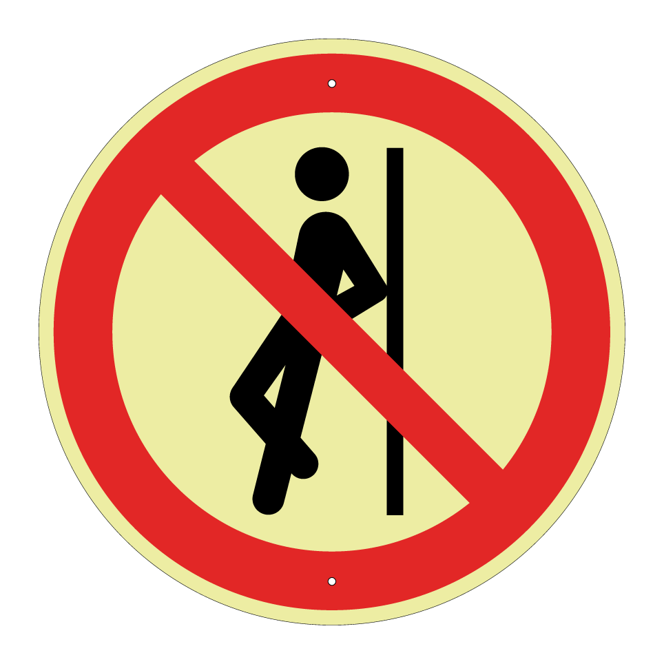 P041 Gegenlehnen verboten