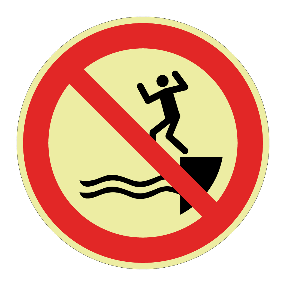 P061 In das Wasser springen verboten