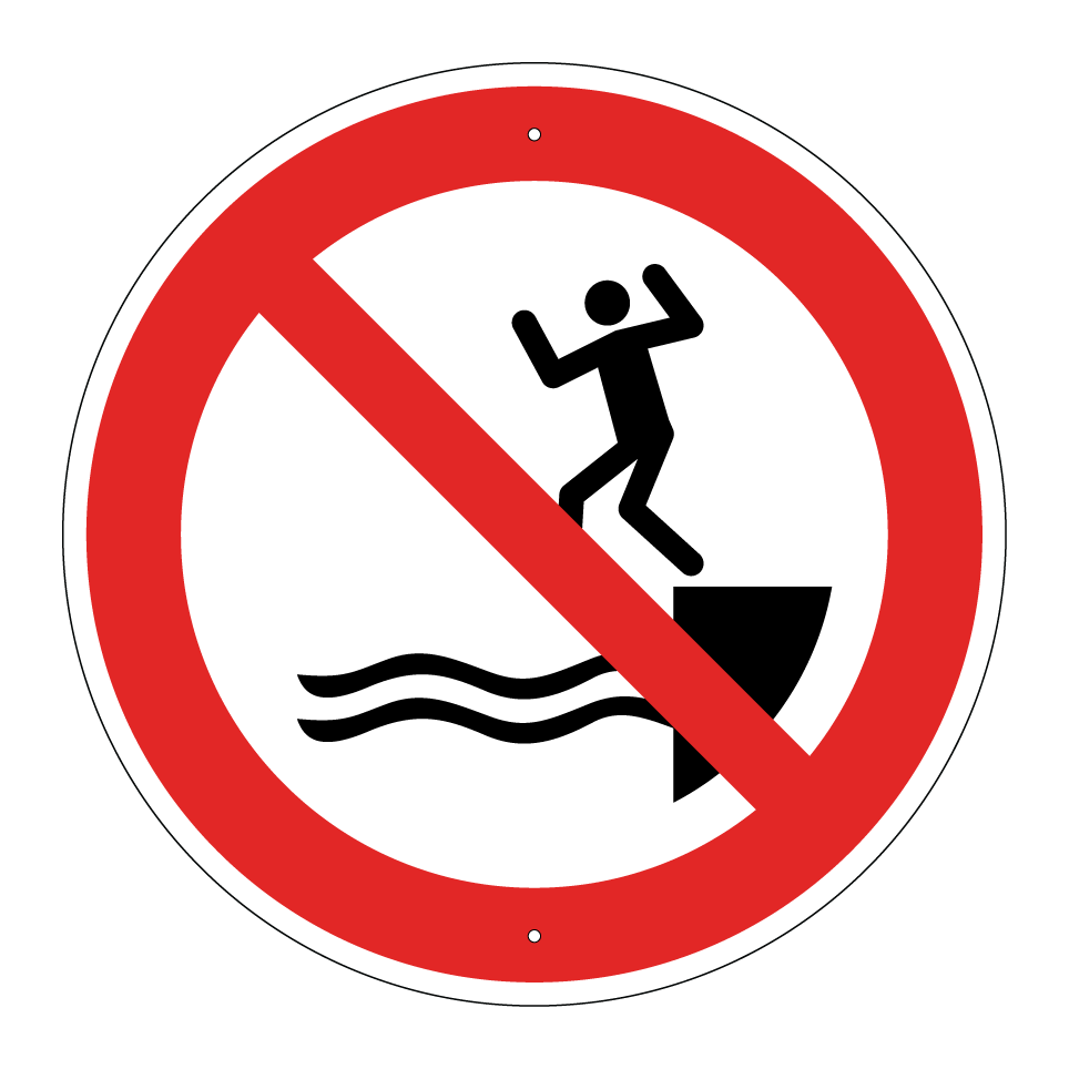 P061 In das Wasser springen verboten