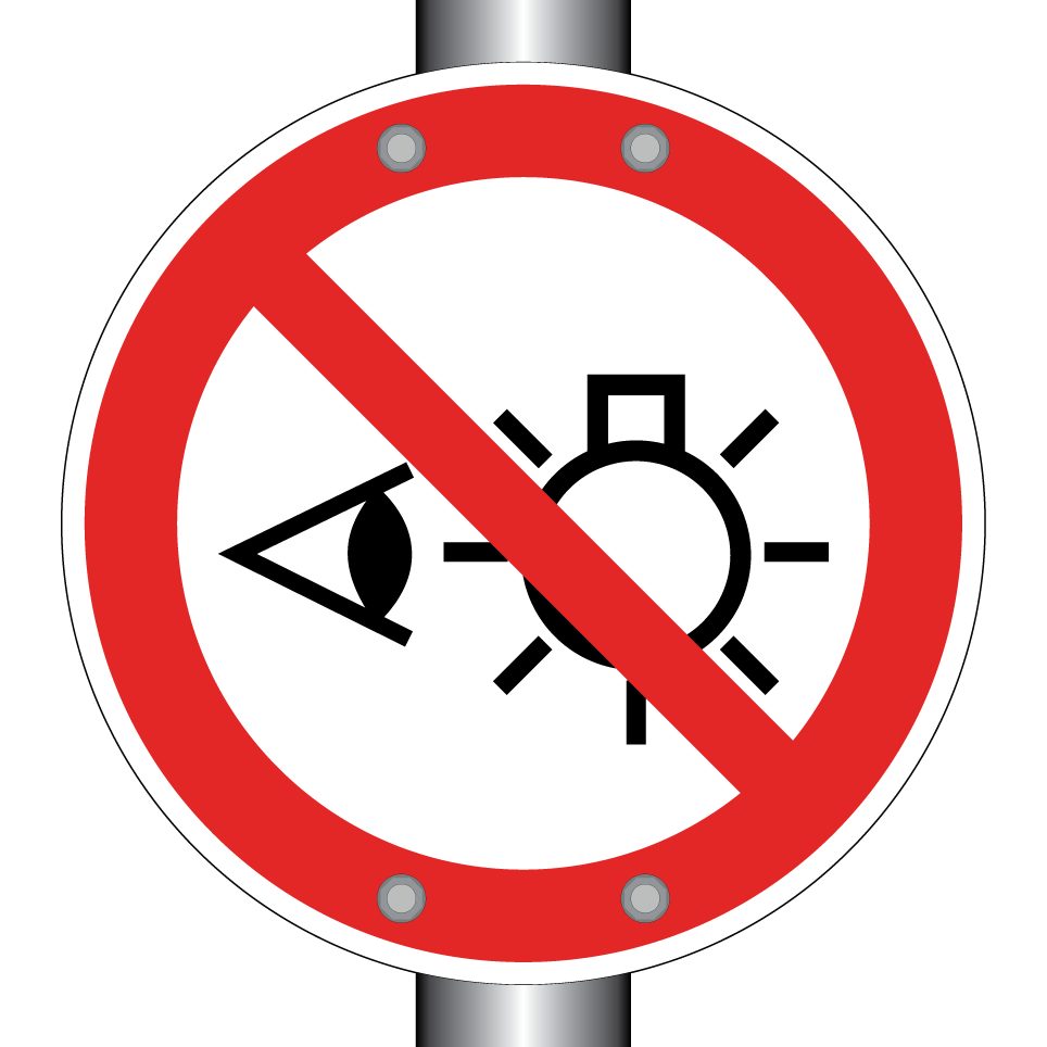 P075 Nicht in die Lichtquelle schauen