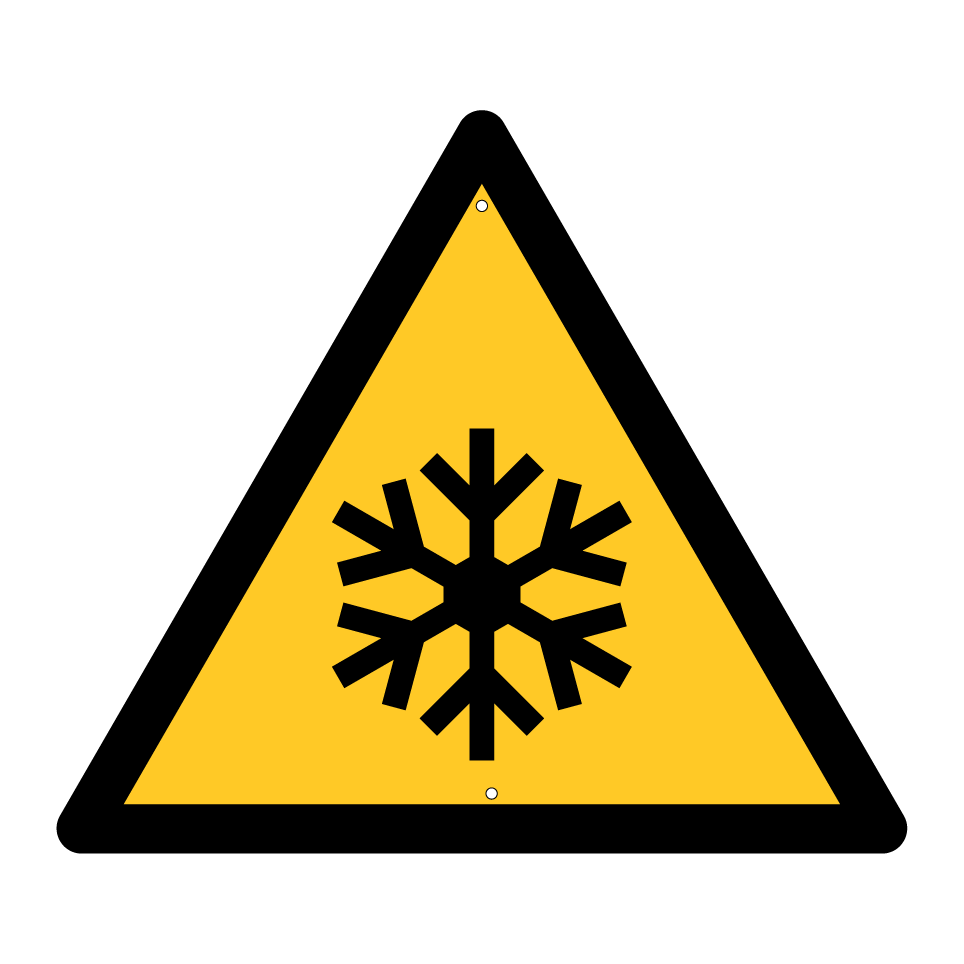 W010 Warnung vor niedriger Temperatur/Kälte