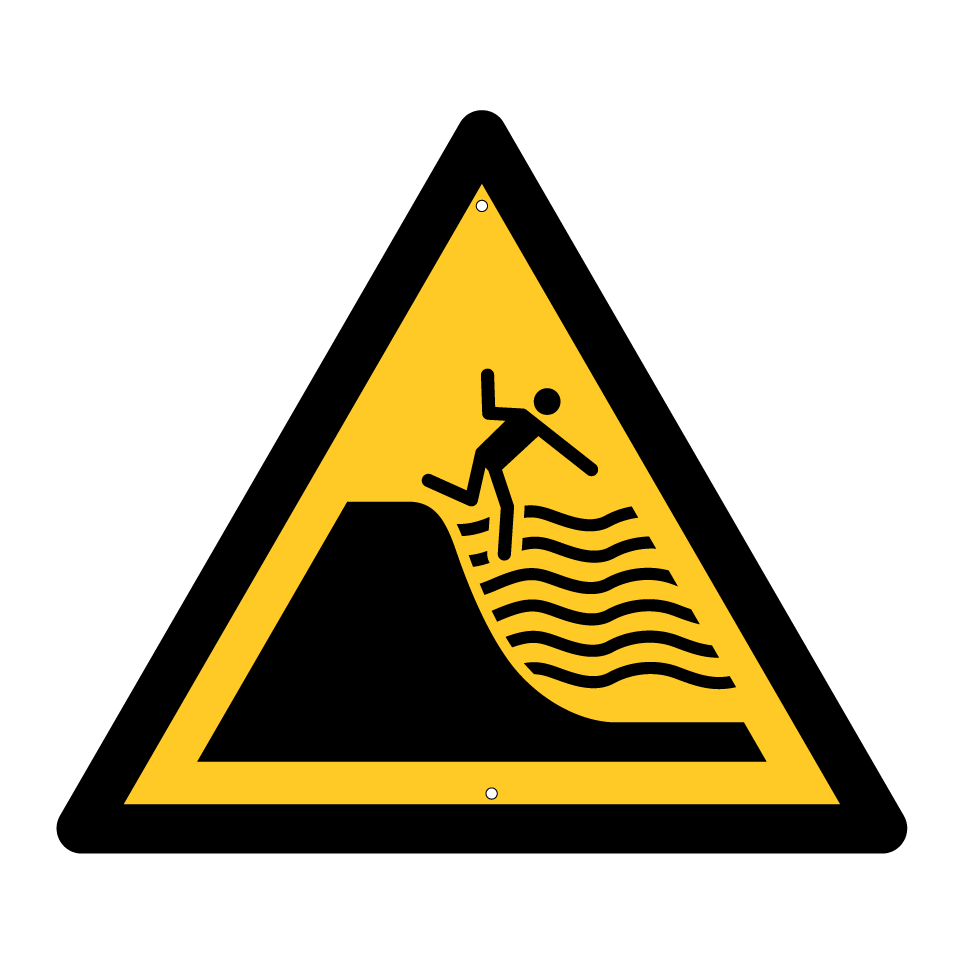 W066 Warnung vor steil abfallendem Strand