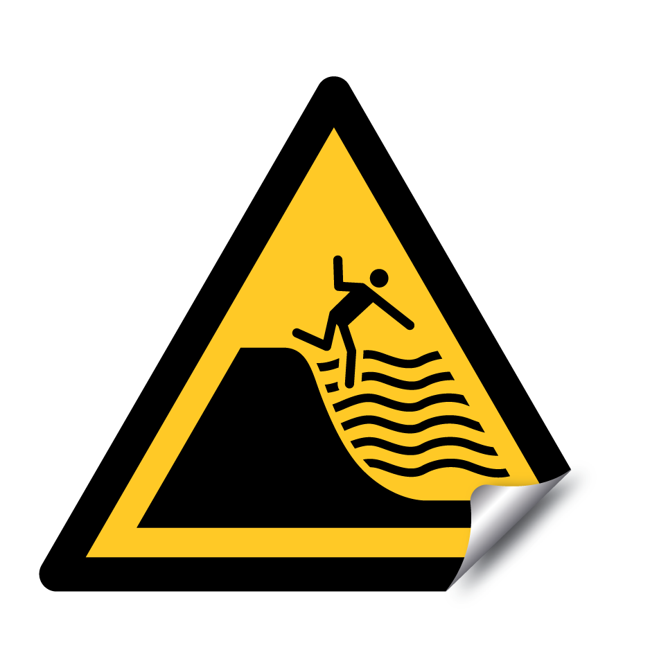 W066 Warnung vor steil abfallendem Strand