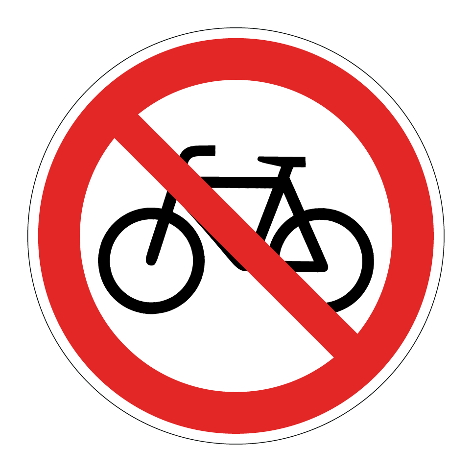 Interdiction aux vélos