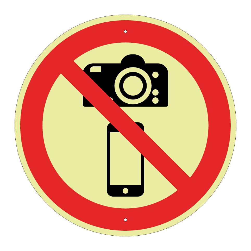 Keine Fotografie mit Kameras oder Mobiltelefonen