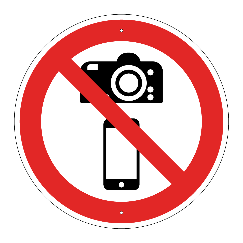 Keine Fotografie mit Kameras oder Mobiltelefonen