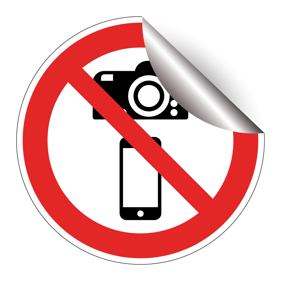 Keine Fotografie mit Kameras oder Mobiltelefonen