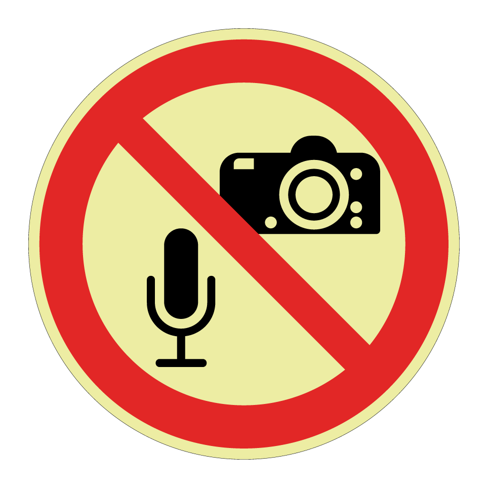 Keine Audioaufnahmen oder Fotografie