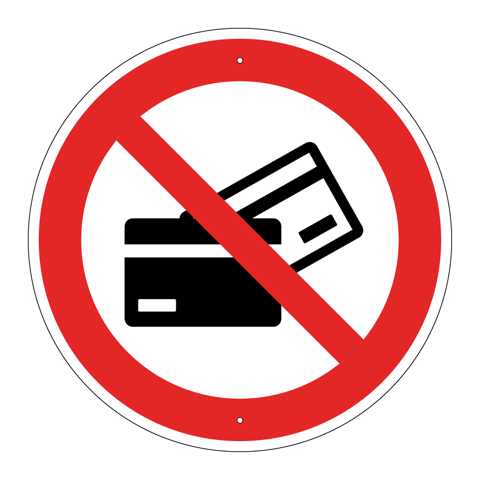 Pas de paiement par carte