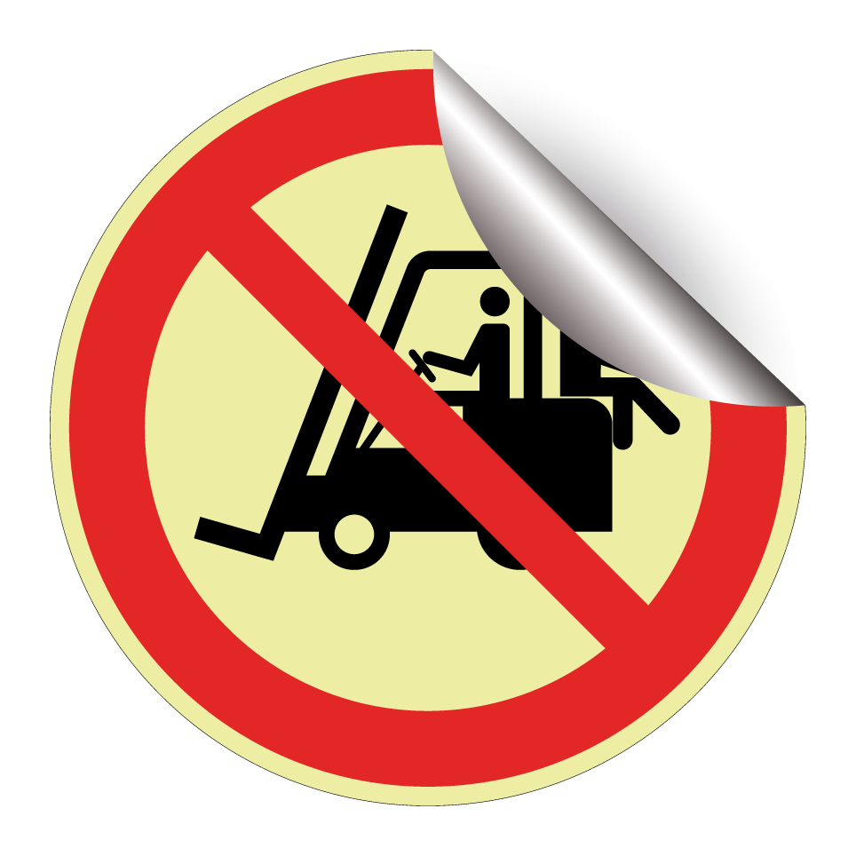 Keine Mitfahrer auf dem Gabelstapler