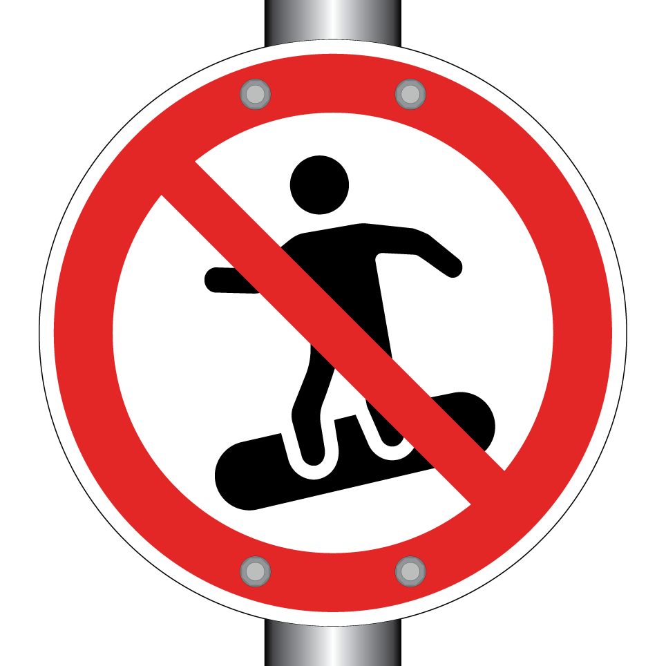 Kein Snowboarden