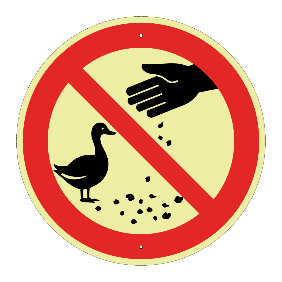 Nourrir les canards interdit