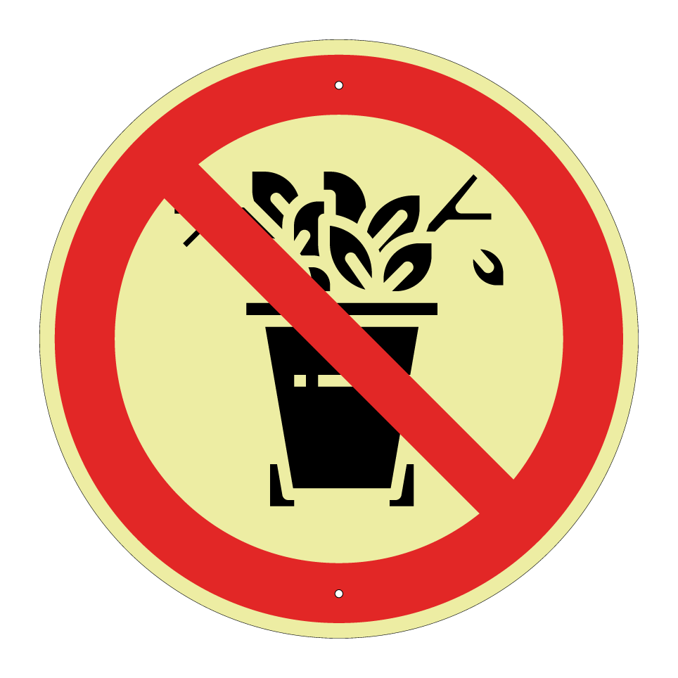 Défense de jeter dans les pots de fleurs