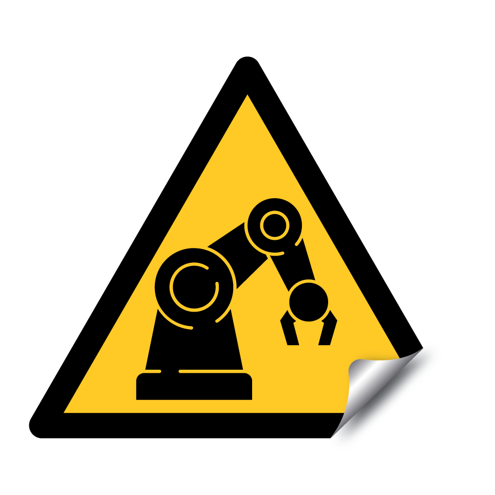 Avertissement danger de machinerie automatisée