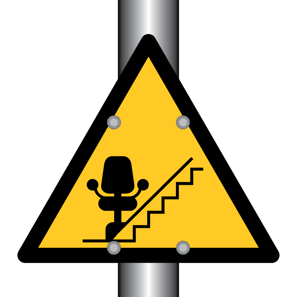 Warnung Treppenlift