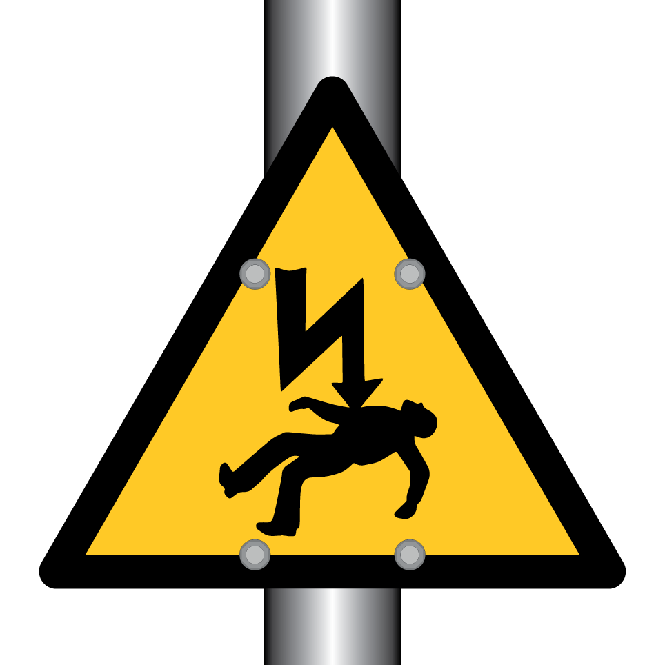 Warnung vor Stromschlag
