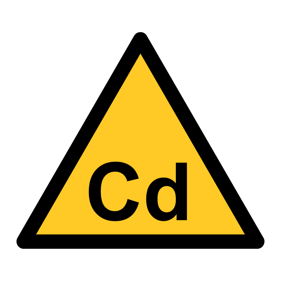 Warnung Cadmiumgefahr
