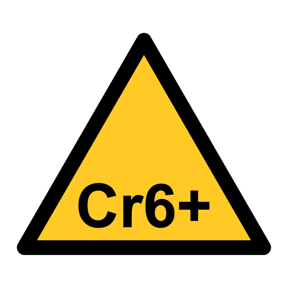 Avertissement danger chrome hexavalent