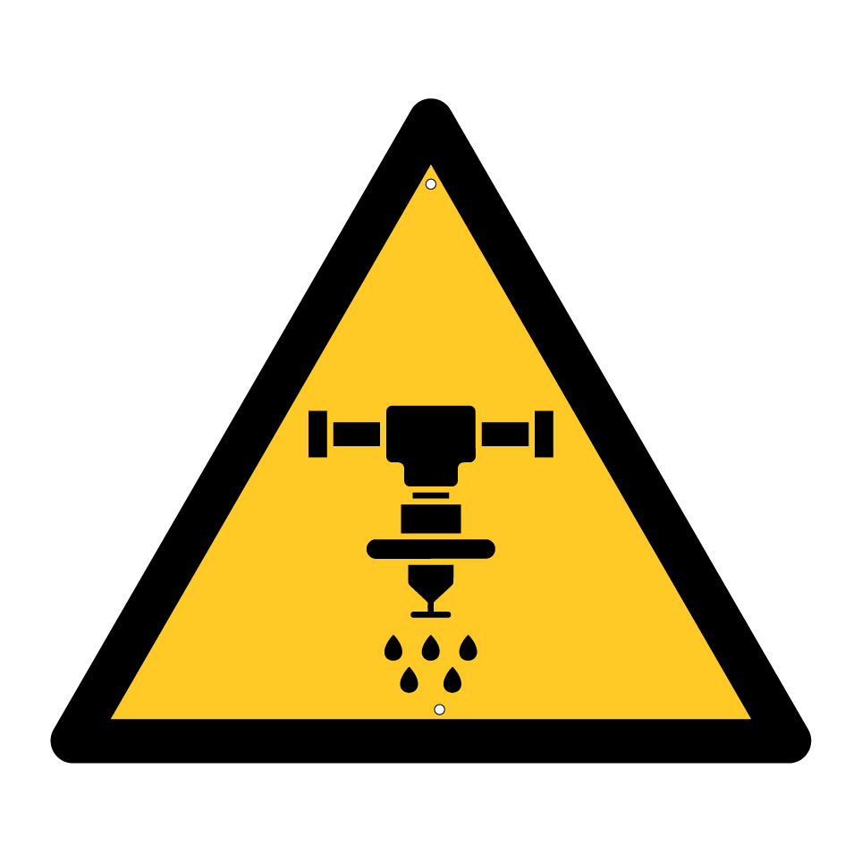 Wassersprinkler-Warnung