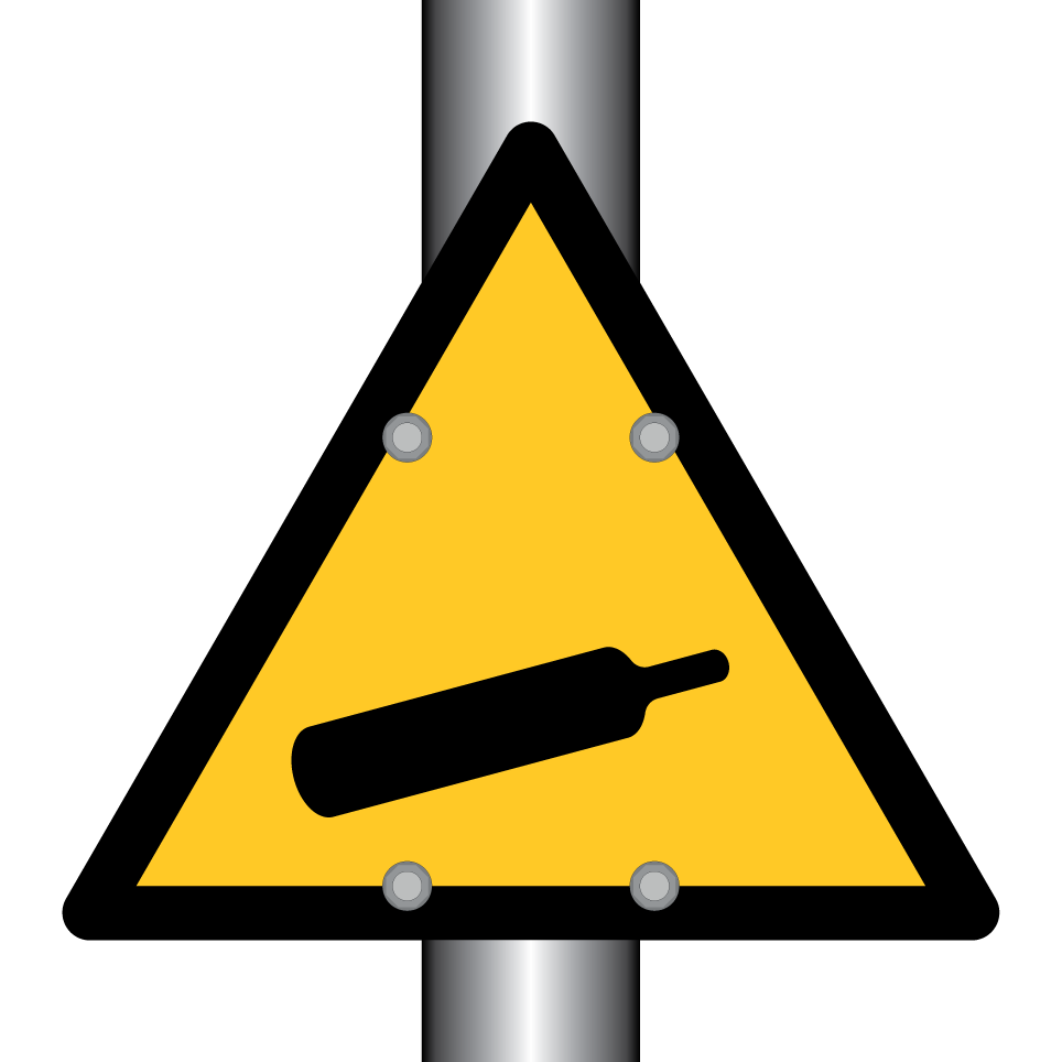 Warnung Glasflasche