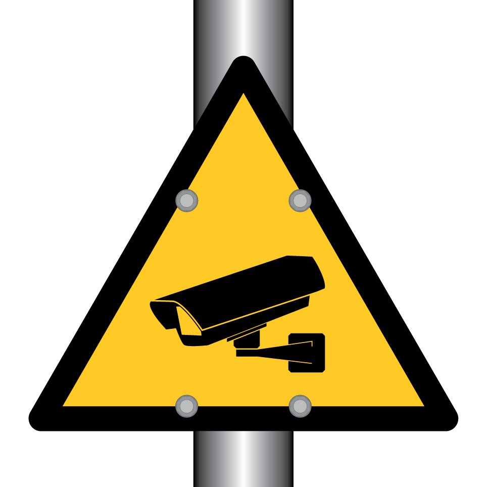 Warnung CCTV-Überwachung