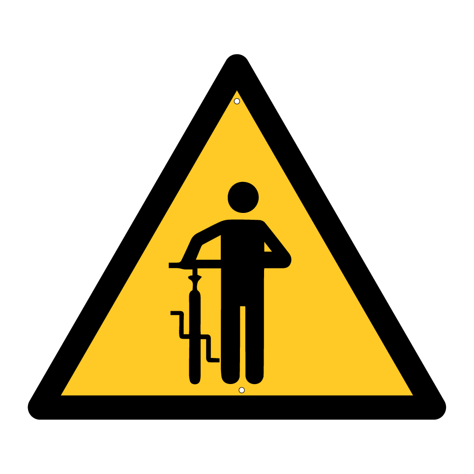 Warnung Fahrrad schieben