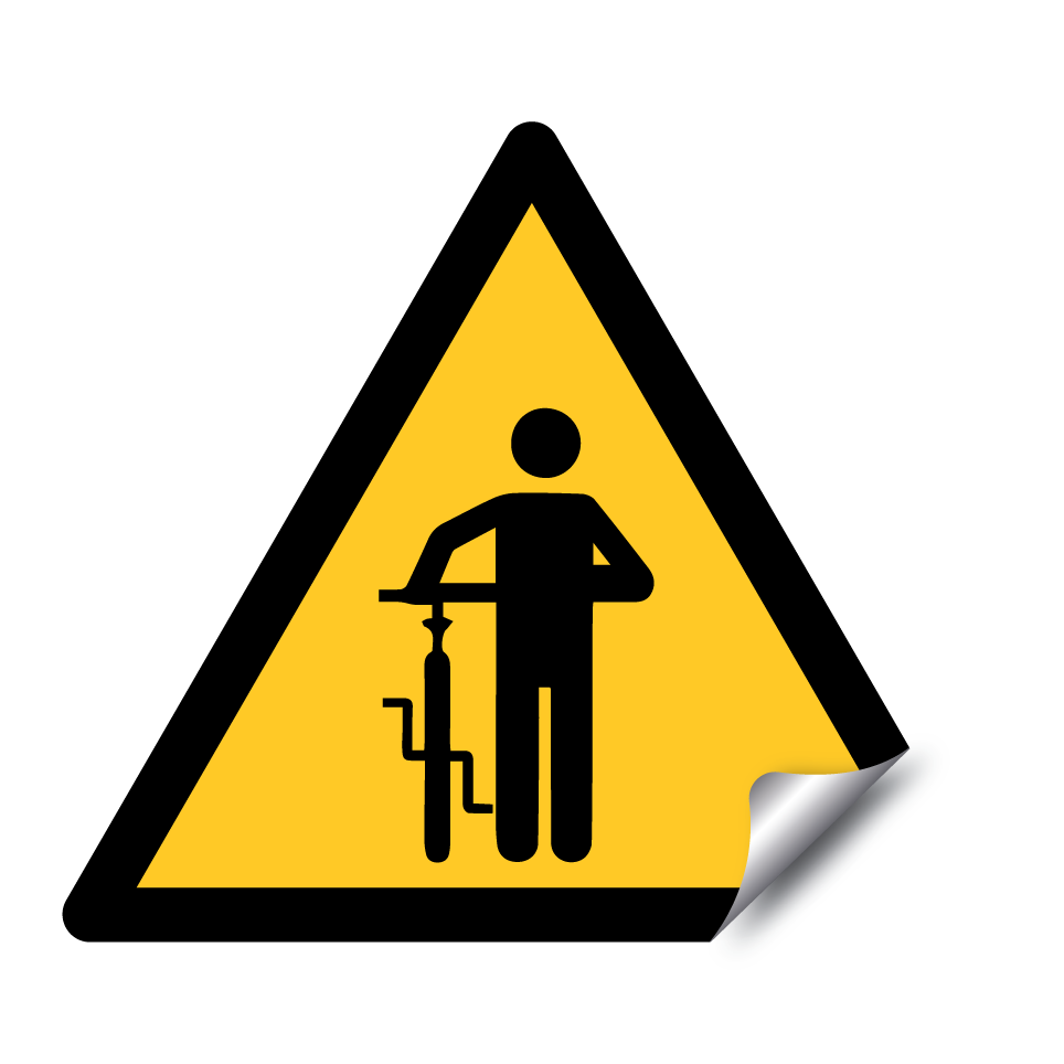 Warnung Fahrrad schieben