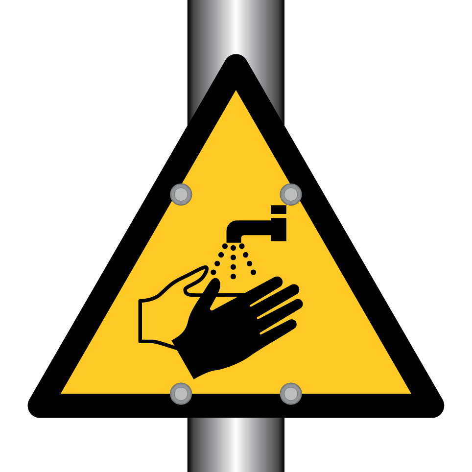 Avertissement se laver les mains