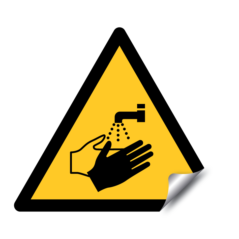 Avertissement se laver les mains