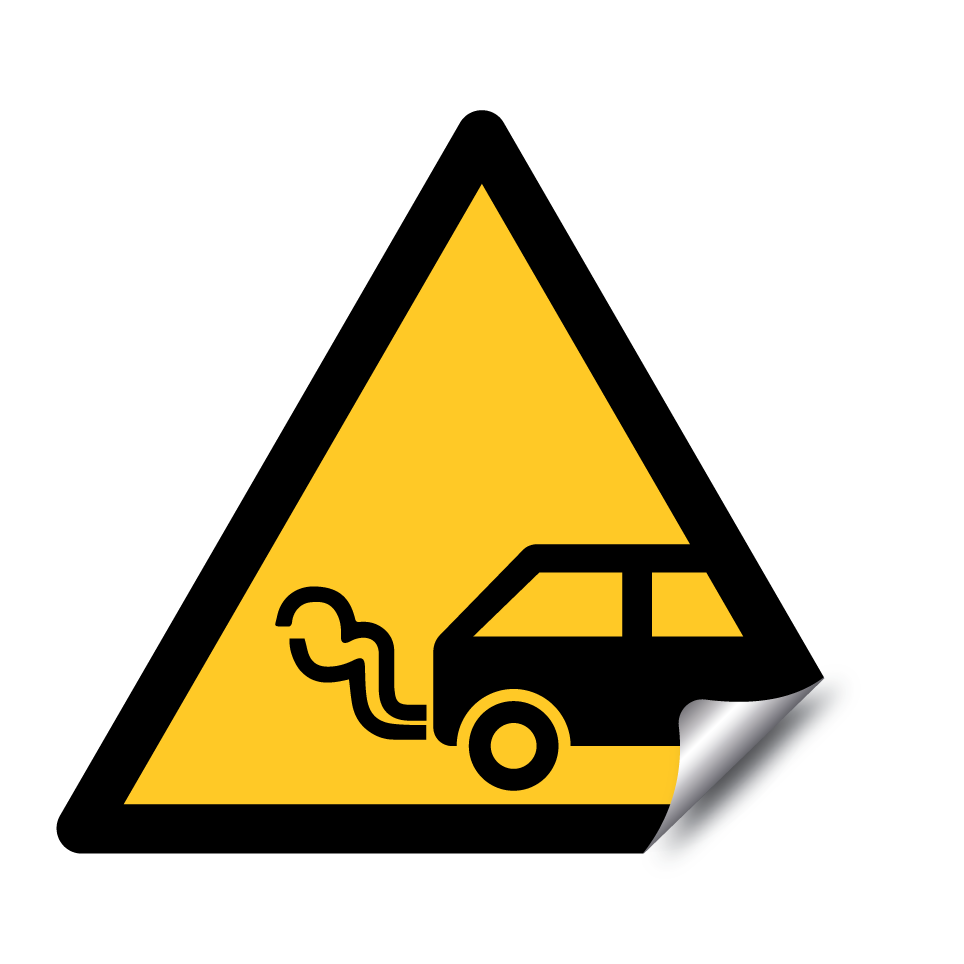 Warnung Autoabgase