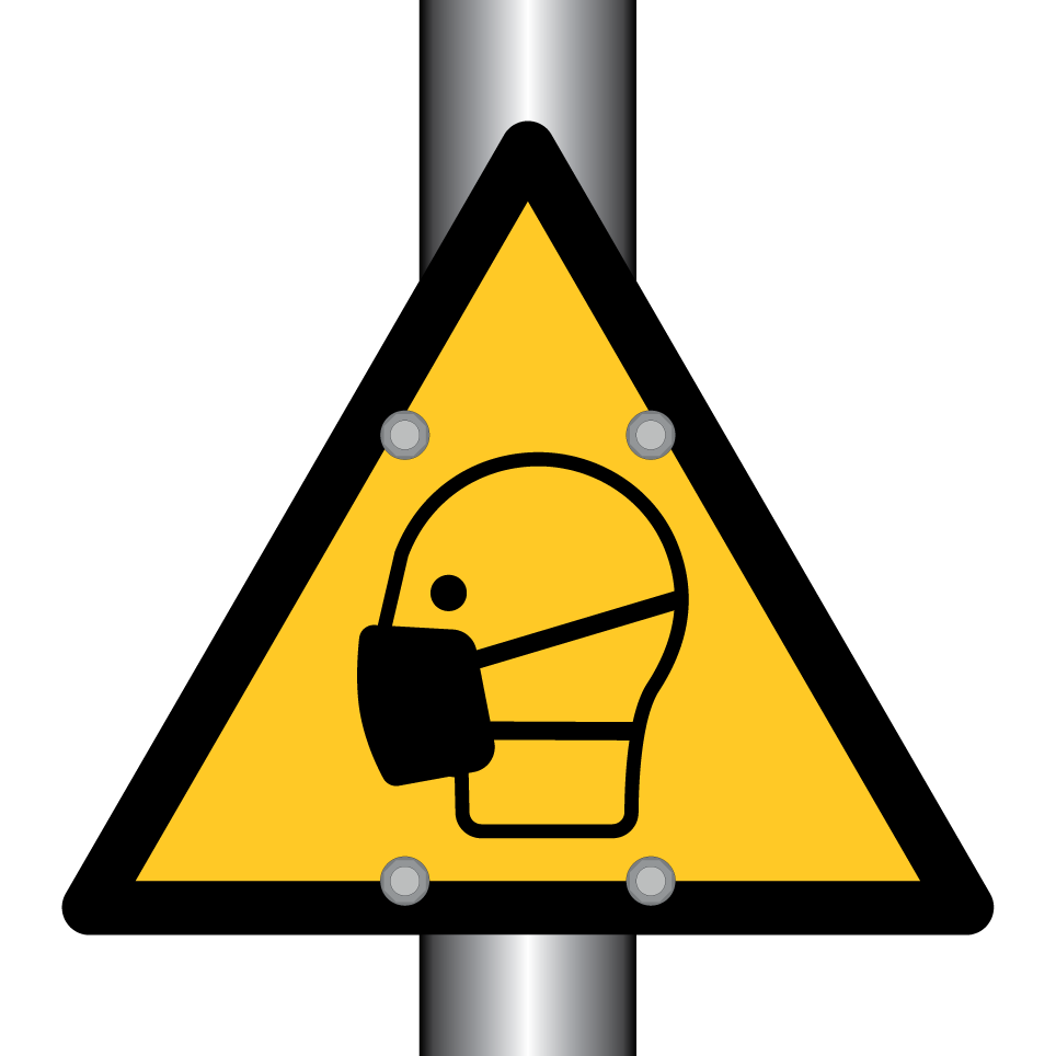 Warnung Maske tragen