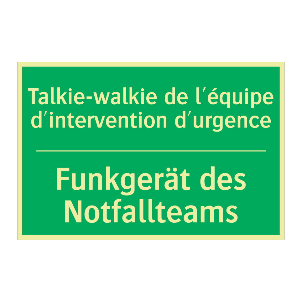 Funkgerät des Notfallteams - Talkie-walkie de l'équipe d'intervention  /.../