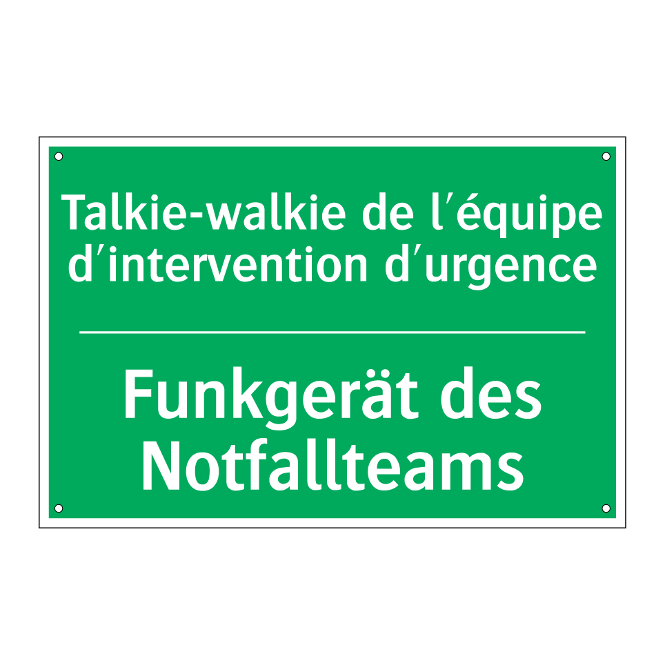 Funkgerät des Notfallteams - Talkie-walkie de l'équipe d'intervention  /.../
