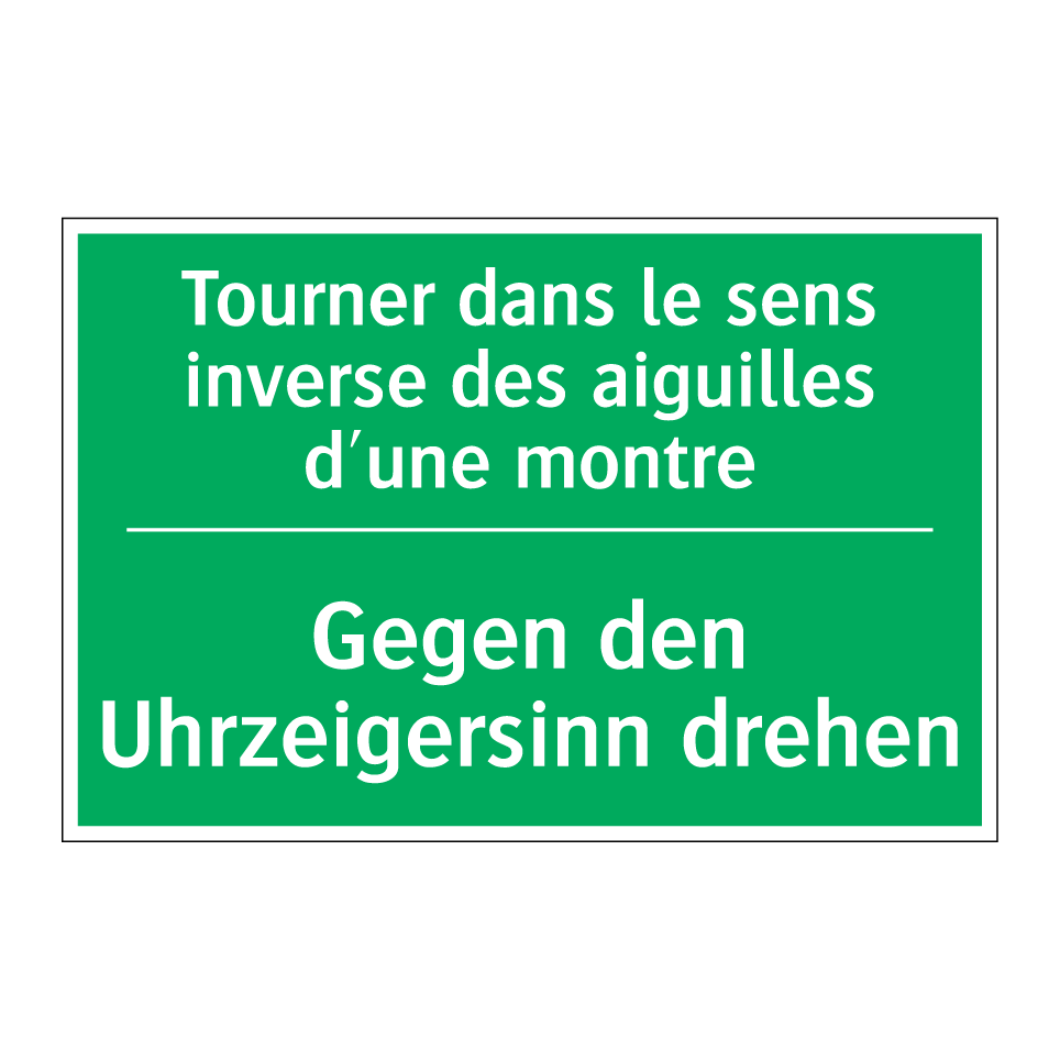 Gegen den Uhrzeigersinn drehen - Tourner dans le sens inverse des  /.../