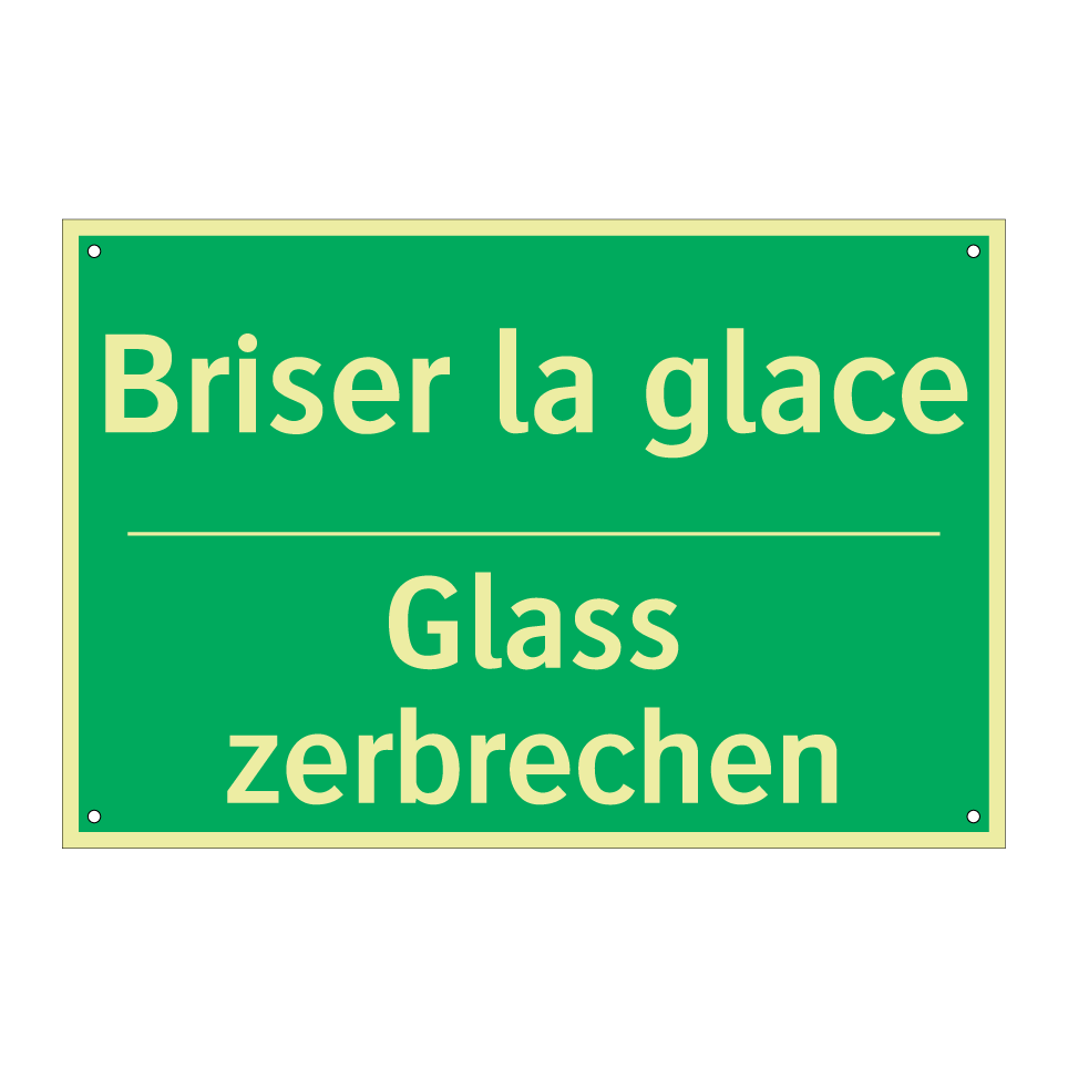 Glass zerbrechen - Briser la glace
