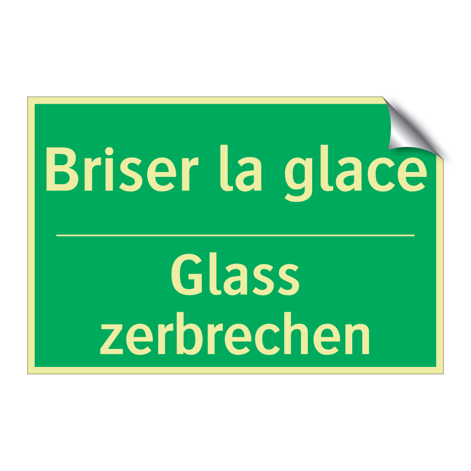 Glass zerbrechen - Briser la glace