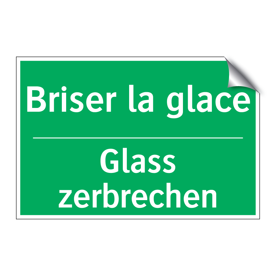 Glass zerbrechen - Briser la glace